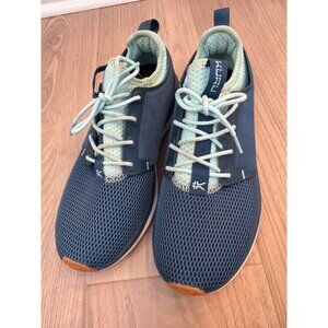 Kuru Womens Size 8 Medium Athletic Sneakers Tidal Wave Blue Mesh Fabric Honeycom